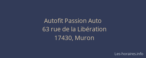 Autofit Passion Auto