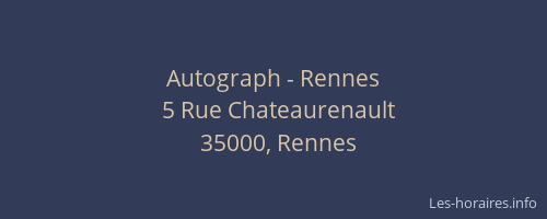Autograph - Rennes