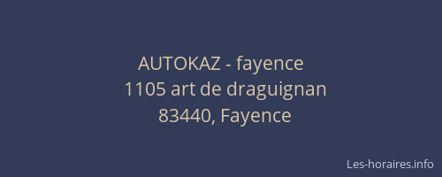 AUTOKAZ - fayence