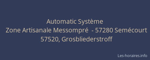 Automatic Système