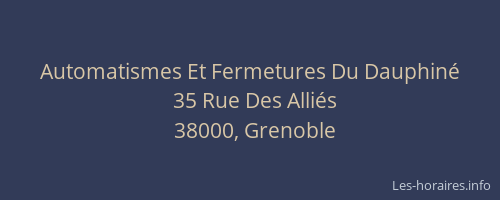 Automatismes Et Fermetures Du Dauphiné