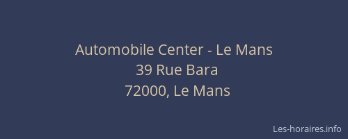 Automobile Center - Le Mans