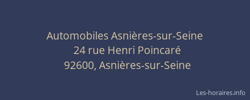 Automobiles Asnières-sur-Seine