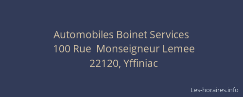 Automobiles Boinet Services