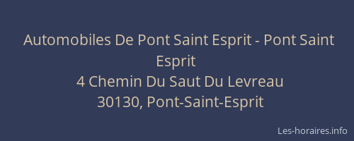 Automobiles De Pont Saint Esprit - Pont Saint Esprit