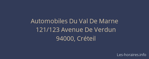 Automobiles Du Val De Marne