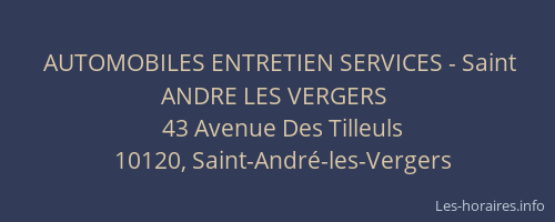 AUTOMOBILES ENTRETIEN SERVICES - Saint ANDRE LES VERGERS