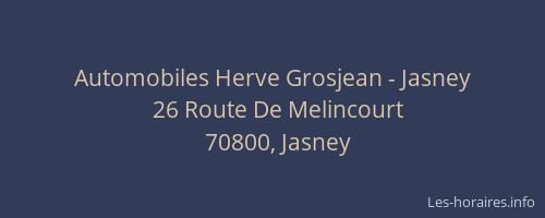 Automobiles Herve Grosjean - Jasney