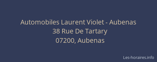 Automobiles Laurent Violet - Aubenas