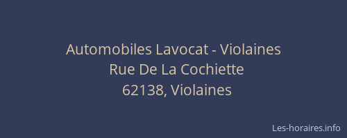 Automobiles Lavocat - Violaines