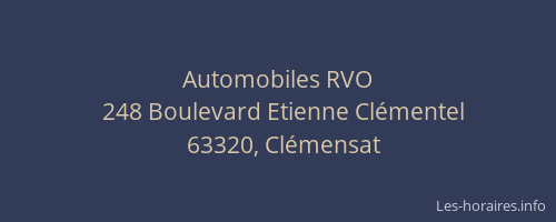 Automobiles RVO