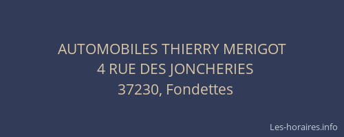 AUTOMOBILES THIERRY MERIGOT