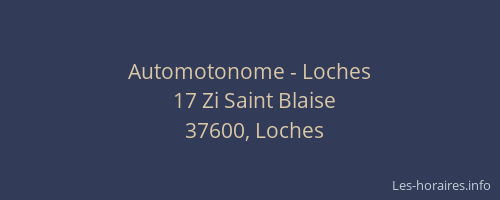 Automotonome - Loches
