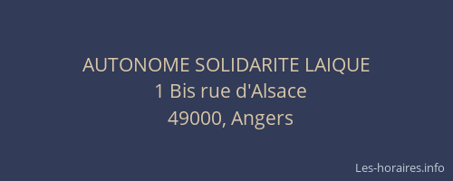 AUTONOME SOLIDARITE LAIQUE