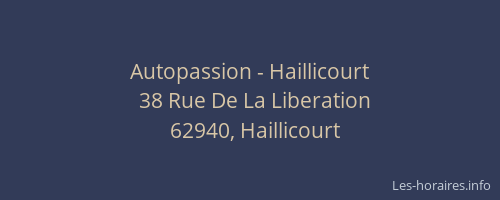 Autopassion - Haillicourt