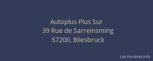 Autoplus Plus Sur