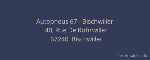 Autopneus 67 - Bischwiller