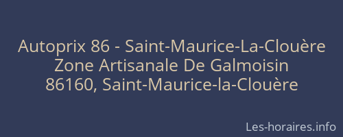 Autoprix 86 - Saint-Maurice-La-Clouère