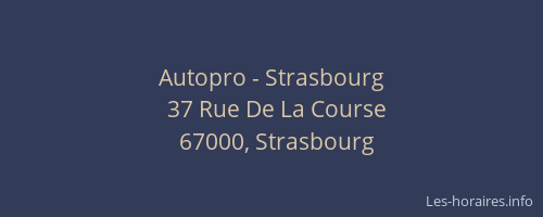 Autopro - Strasbourg