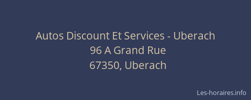 Autos Discount Et Services - Uberach