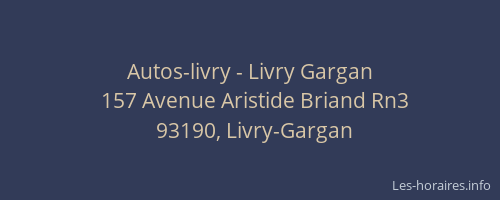 Autos-livry - Livry Gargan