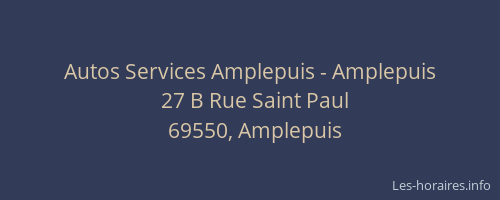 Autos Services Amplepuis - Amplepuis