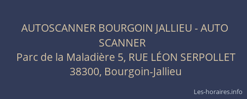 AUTOSCANNER BOURGOIN JALLIEU - AUTO SCANNER