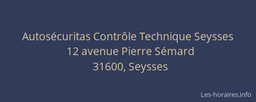 Autosécuritas Contrôle Technique Seysses