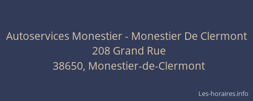 Autoservices Monestier - Monestier De Clermont