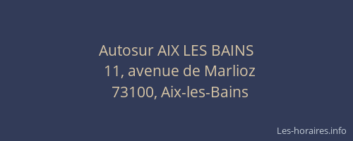 Autosur AIX LES BAINS