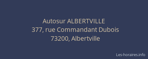 Autosur ALBERTVILLE