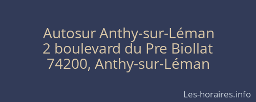 Autosur Anthy-sur-L&eacute;man