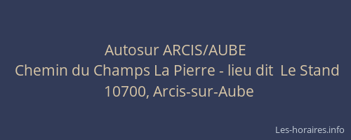 Autosur ARCIS/AUBE