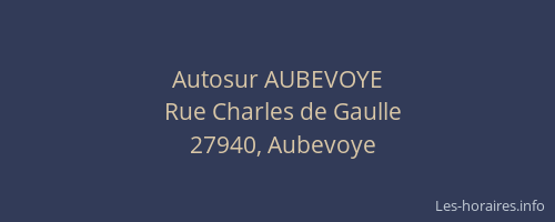 Autosur AUBEVOYE