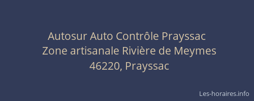 Autosur Auto Contr&ocirc;le Prayssac
