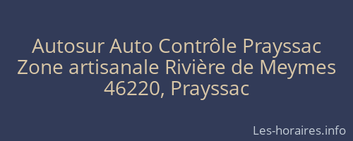 Autosur Auto Contrôle Prayssac