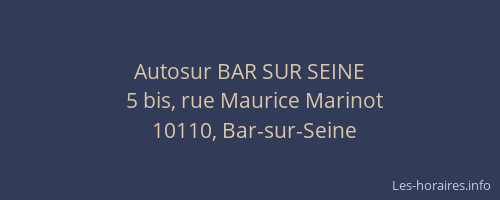 Autosur BAR SUR SEINE