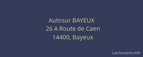 Autosur BAYEUX