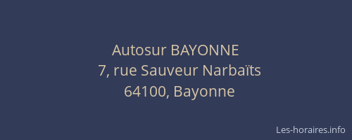 Autosur BAYONNE