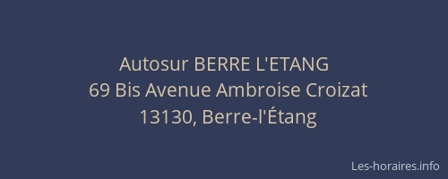 Autosur BERRE L'ETANG