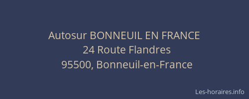 Autosur BONNEUIL EN FRANCE