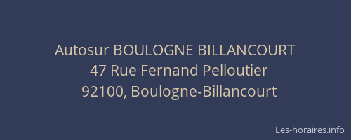 Autosur BOULOGNE BILLANCOURT