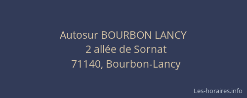 Autosur BOURBON LANCY