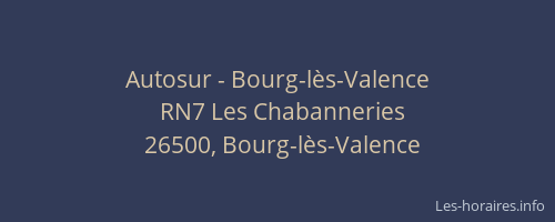 Autosur - Bourg-l&egrave;s-Valence