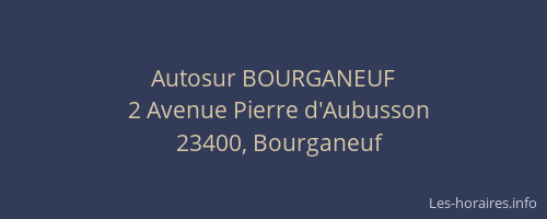 Autosur BOURGANEUF