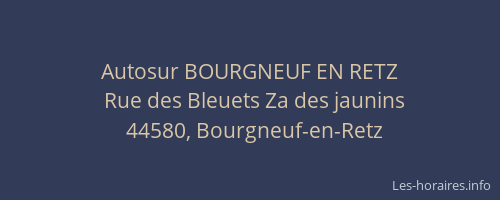 Autosur BOURGNEUF EN RETZ