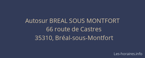 Autosur BREAL SOUS MONTFORT