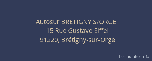Autosur BRETIGNY S/ORGE