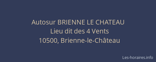 Autosur BRIENNE LE CHATEAU