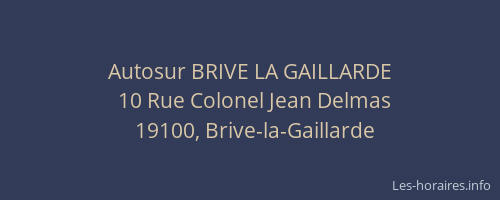 Autosur BRIVE LA GAILLARDE